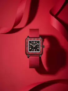 Quadratische Zeiger-Quarzuhr