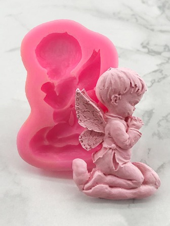 1入組矽膠現代天使設計DIY矽膠模具適用於家庭