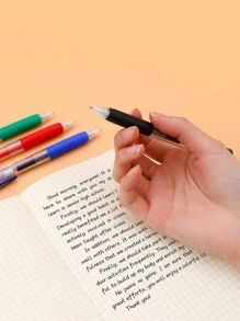 4 szt. Długopis żelowy typu Press, kolorowe pióro do pisania dla studentów