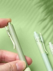 1 pieza Pluma de gel con estampado de letra al azar - Verde - Ver 5