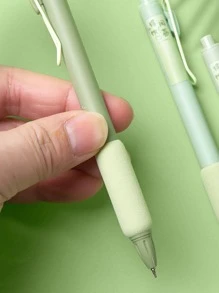 1 pieza Pluma de gel con estampado de letra al azar - Verde - Ver 6