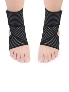 1 Pieza Soporte Elástico Transpirable Para El Tobillo - Negro - Ver 3