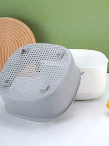 1入組ABS排水現代白色電動果蔬瀝水籃適用於廚房