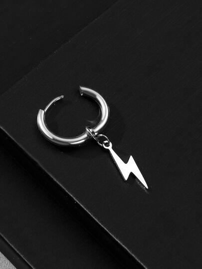 1pc Men Lightning Drop Earring, For Jewelry Gift And Party