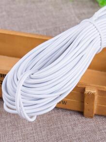 1pc Rubber Elastic Band, Minimalist Plain Elastic Band For Home - White - View 3