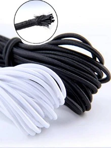 1pc Rubber Elastic Band, Minimalist Plain Elastic Band For Home - White - View 1