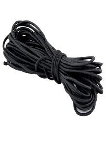 1入組橡膠彈性極簡風格素色彈性帶適用於家庭 - 黑色 - 查看 3