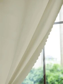 1 件装纯黑色现代简约钩环窗帘，安装方便，适用于客厅和卧室，无需钻孔 - 黃色 - 查看 4