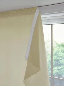 1 件装纯黑色现代简约钩环窗帘，安装方便，适用于客厅和卧室，无需钻孔 - 黃色 - 查看 6