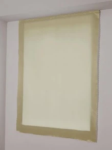 1 件装纯黑色现代简约钩环窗帘，安装方便，适用于客厅和卧室，无需钻孔 - 黃色 - 查看 9