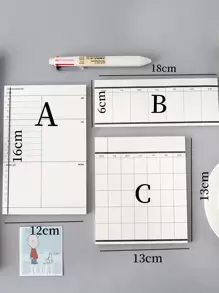1 件 50 張簡單業務日程計劃記事本可撕式每月和每週計劃記事本備忘錄和提醒文件 - 白色 - 查看 2