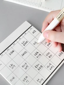 1 件 50 張簡單業務日程計劃記事本可撕式每月和每週計劃記事本備忘錄和提醒文件 - 白色 - 查看 3