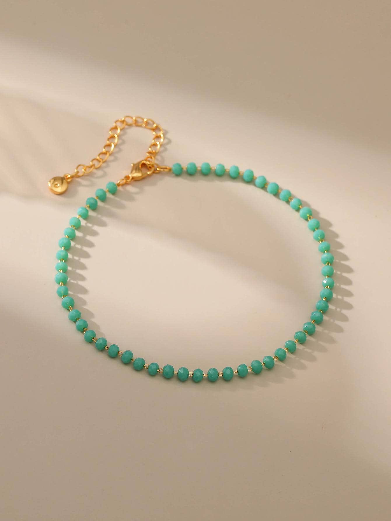 1pc Boho Bead Decor Anklet For Women For Daily Decoration - Turquoise - View 1