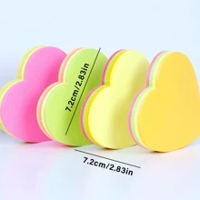1 Hình Trái Tim Memo Pad, Sáng Tạo Đa Năng Có Thể Tái Sử Dụng Viết Được Note Dành Cho Sinh Viên, Văn Phòng, Gia Đình - Hồng - Xem 6