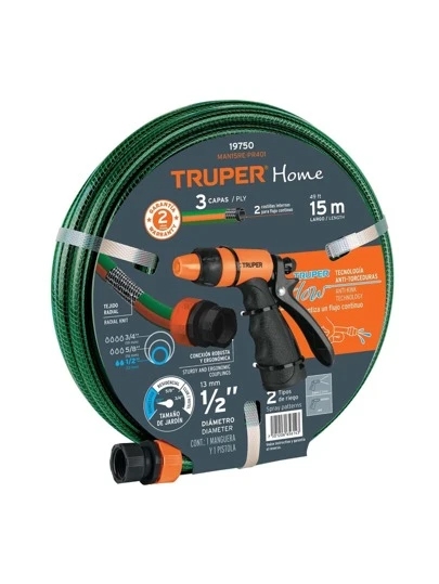 Combo De Manguera Man-15x1/re Y Pistola Pr-401, 15 M man15re-pr401