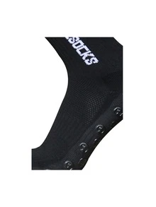 运动户外 1 双字母图案防滑足球运动袜 - 黑色 - 查看 4