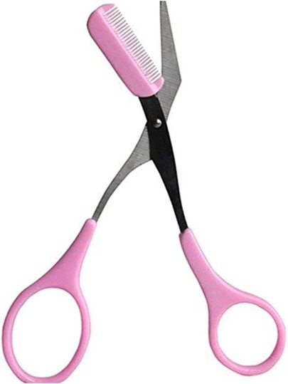 Tijeras de corte de cejas con mini peine perfecta para recortar la longitud