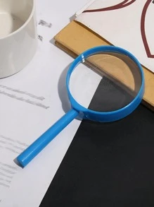 1 pieza Lupa unicolor mini de mano simple multipropósito para alumno - Azul - Ver 1