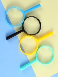 1 pieza Lupa unicolor mini de mano simple multipropósito para alumno - Azul - Ver 2