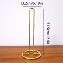 1 giá treo khăn giấy bằng kim loại - Vàng - Xem 6