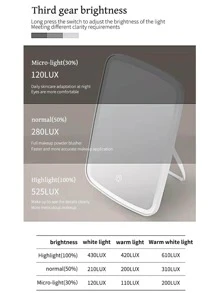 1 pieza Luz de espejo de maquillaje ABS moderno plegable para casa - Multicolor - Ver 9