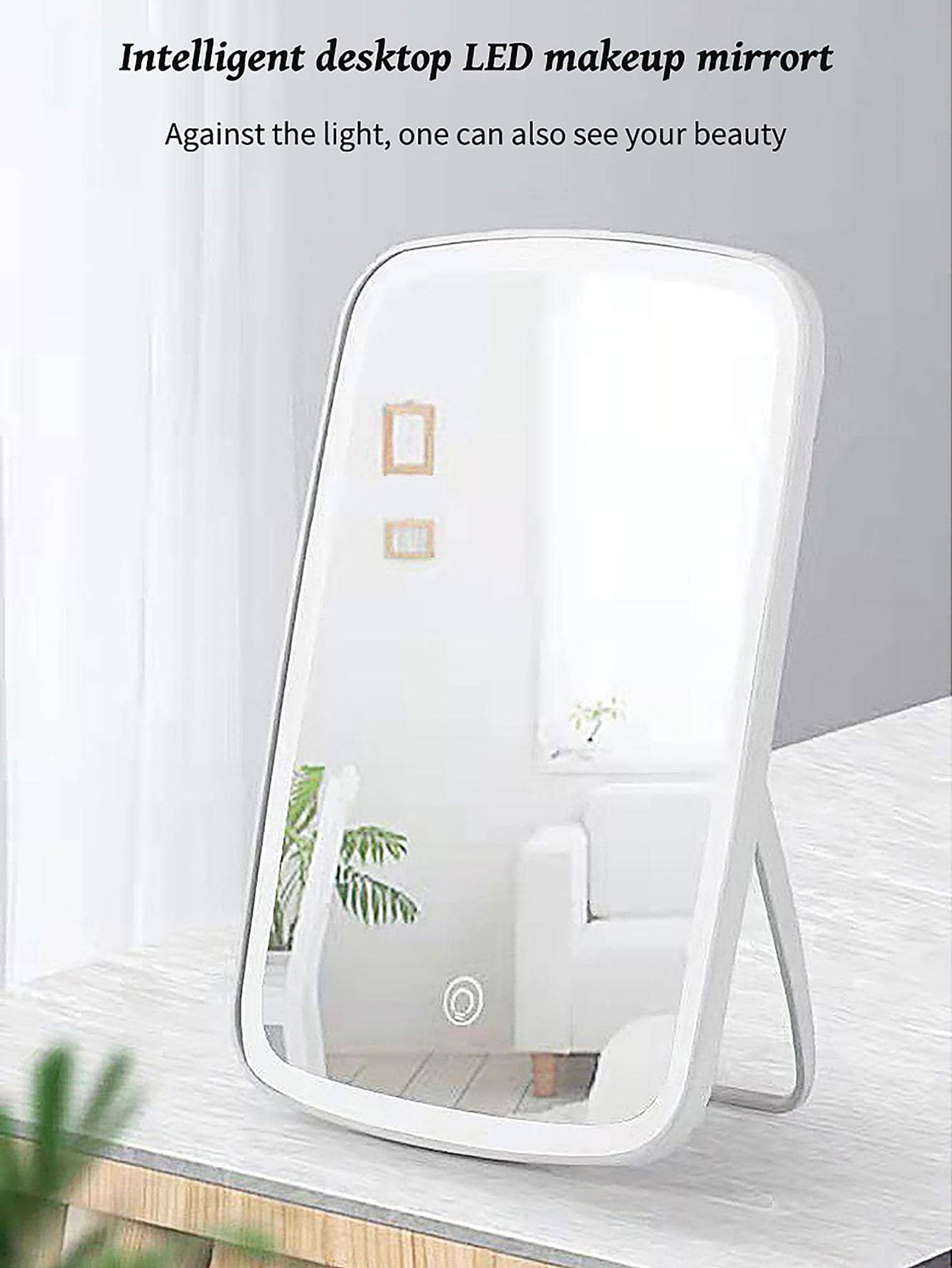 1 pieza Luz de espejo de maquillaje ABS moderno plegable para casa