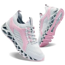 APRILSPRING Men/Female New Fashion Sports Sneakers Walking Shoes Non slip Running Shoes Mesh Sneakers - 灰色 - 查看 2