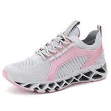APRILSPRING Men/Female New Fashion Sports Sneakers Walking Shoes Non slip Running Shoes Mesh Sneakers - 灰色 - 查看 3