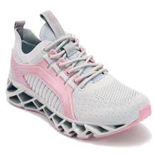 APRILSPRING Men/Female New Fashion Sports Sneakers Walking Shoes Non slip Running Shoes Mesh Sneakers - 灰色 - 查看 4