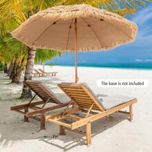 Costway 8 FT Patio Thatched Tiki Umbrella 8 Ribs Portable Hawaiian Hula Beach - Camel - View 7
