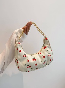 Túi Tote Canvas In Hình Trăng Lưỡi Liềm & Bướm Thời Trang Cho Nữ - Nhiều màu - Xem 2