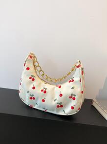 Túi Tote Canvas In Hình Trăng Lưỡi Liềm & Bướm Thời Trang Cho Nữ - Nhiều màu - Xem 1