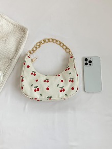 Túi Tote Canvas In Hình Trăng Lưỡi Liềm & Bướm Thời Trang Cho Nữ - Nhiều màu - Xem 4