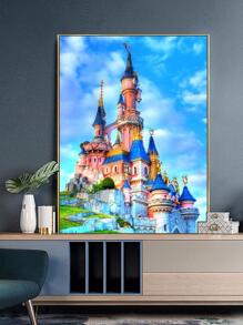 Tranh Gắn Đá Tự Làm Hoa Văn Lâu Đài Không Có Khung, Tranh Gắn Đá Tự Làm Bằng Kim Cương ABS Hiện Đại Cho Trang Trí Nhà, Quà Tặng - Nhiều màu - Xem 1