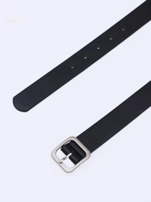 方形扣皮帶 - 黑色 - 查看 5