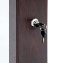 LED-Lit Makeup Storage Mirror Cabinet,  Makeup Storage Organizer w/Internal Lights, Mirror,Large Cosmetic Storage Organizer - Brown - View 10