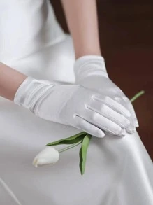 Găng tay chi tiết xếp nếp chắc chắn - trắng - Xem 1
