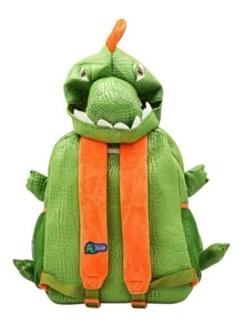 Mochila Dinosaurio Con Capucha - Verde - Ver 1