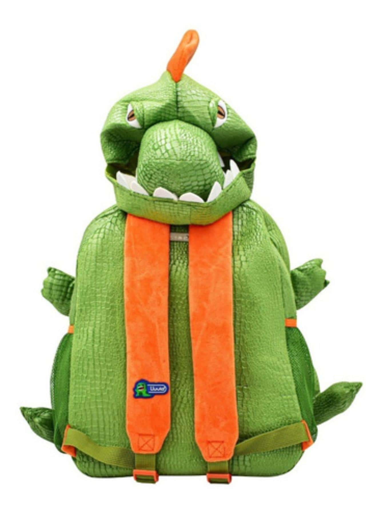 Mochila Dinosaurio Con Capucha - Verde - Ver 1