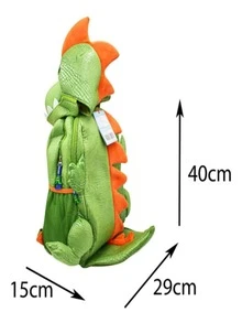 Mochila Dinosaurio Con Capucha - Verde - Ver 3