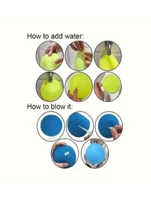 1 globo TPR, globo de agua de Color sólido Simple aleatorio para fiesta, niños - Multicolor - Ver 4