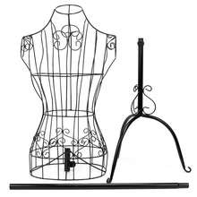 Metal Steel Wire Mannequin Dress Form for Sewing Display - Black - View 3