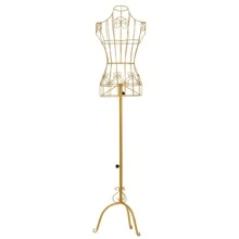 Metal Steel Wire Mannequin Dress Form for Sewing Display - Gold - View 1