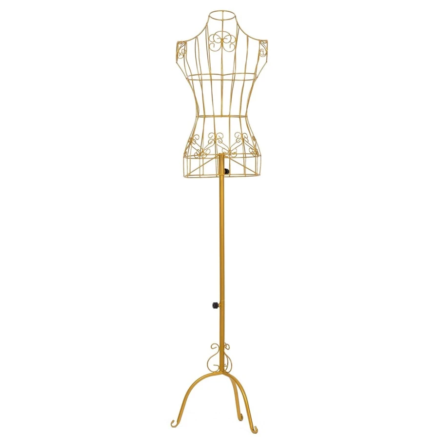 Metal Steel Wire Mannequin Dress Form for Sewing Display - Gold - View 1