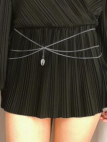 Chuỗi cơ thể quyến rũ vỏ sò - Bạc - Xem 2