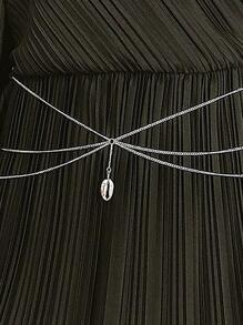 Chuỗi cơ thể quyến rũ vỏ sò - Bạc - Xem 1