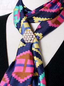 Faux Pearl Decor Brooch - Gold - View 10