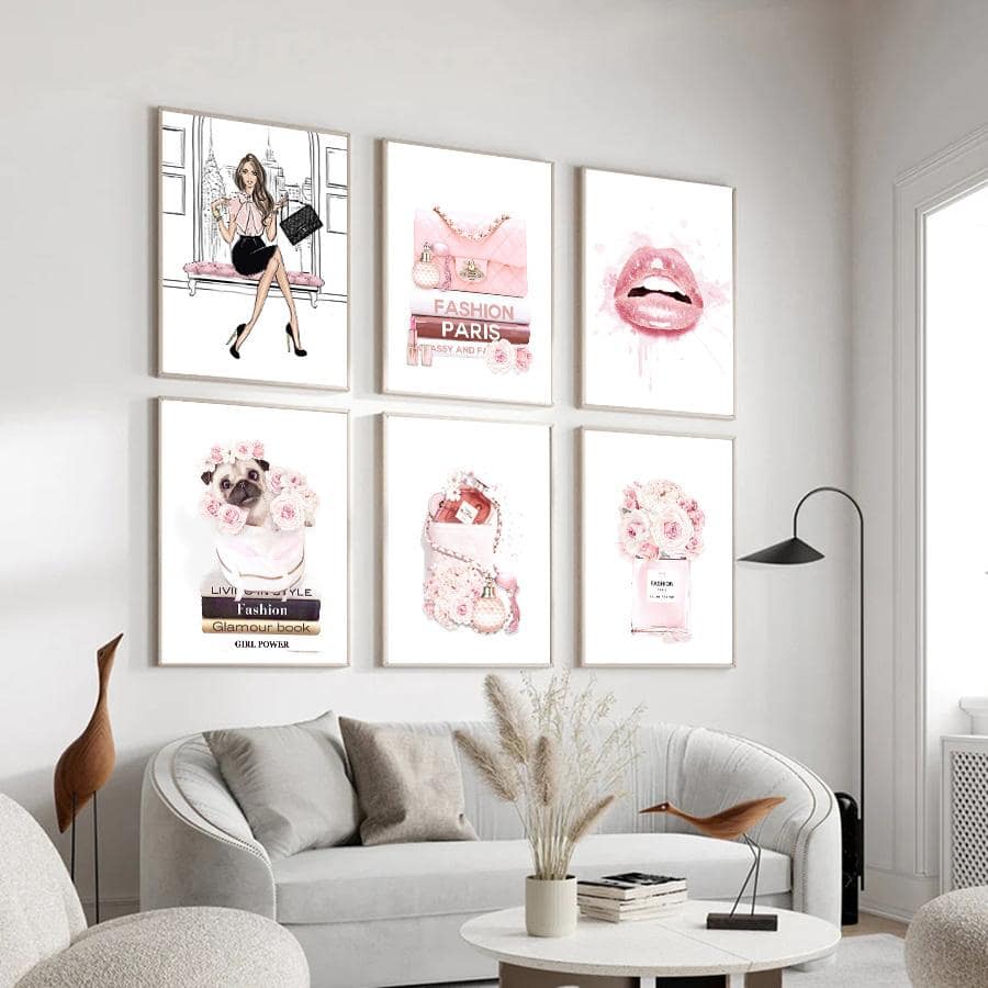 Cái/bộ Hoa Văn Hỗn Hợp Có Khung Tranh, Bức Tranh Nghệ Thuật Treo Tường Sợi Hóa Học Hiện Đại Cho Trang Trí Tường Nhà - Màu be - Xem 1