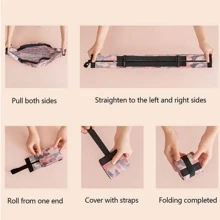 1 túi mua sắm gấp gọn tái sử dụng, màu hồng, chất liệu vải Oxford chống thấm nước, túi du lịch biển, túi đựng đồ siêu thị. - Hồng - Xem 11