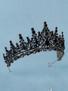 1件装女士经典舞会皇冠头饰发箍，时尚装饰发箍，适合多种场合，暗黑哥特式皇冠。情人节配饰